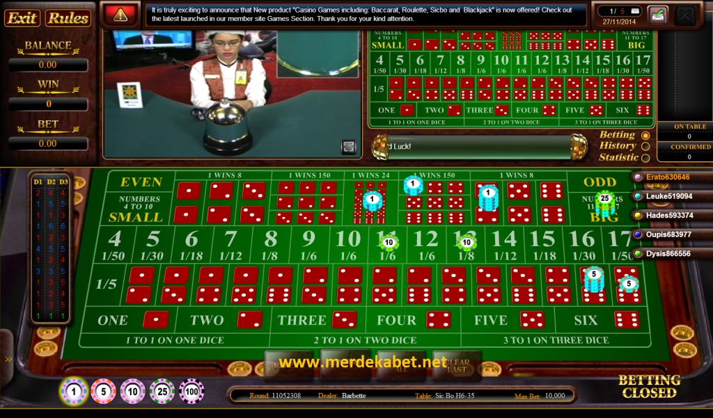 CARA DAFTAR LIVE CASINO SICBO DADU